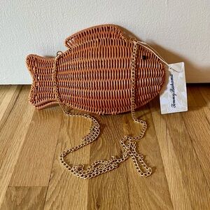 NWT Tommy Bahama woven fish crossbody/ clutch